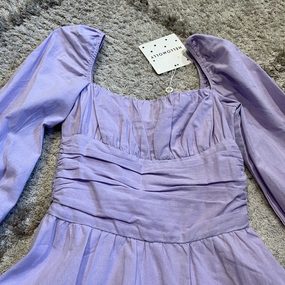Hello Molly Off shoulder Lavender Dress - Picture 3 of 8